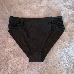 High waisted black bikini bottom